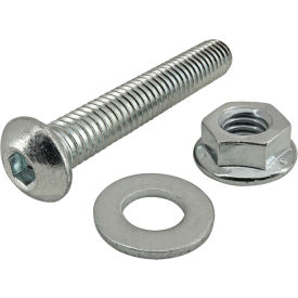 Bolt Assembly: 5/16-18 x 2" Bright BHSCS with Washer & Flanged Hex Nut, Bright Zinc view 2