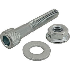 Bolt Assembly: 5/16-18 x 2" Bright SHCS with Washer & Flanged Hex Nut, Bright Zinc view 2