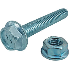 Bolt Assembly: M8 x 50mm Blue Flanged Hex Head Bolt & Flanged Hex Nut view 2