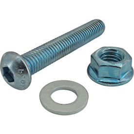 Bolt Assembly: M8 x 50mm Blue with Washer & Flanged Hex Nut view 2