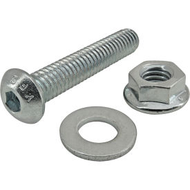 Bolt Assembly: 5/16-18 x 1.750" Bright BHSCS with Washer & Flanged Hex Nut, Bright Zinc view 2