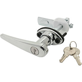 40 Series Locking Door Latch with Key, Chrome Finish view 2