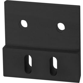 10, 15 Series 4 Hole Rectangular Slotted Transition Flat Plate with Flush Offset, Black view 2
