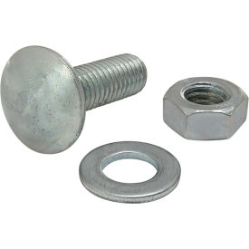 M8 x 25mm Slide-In Flanged Economy T-Slot Stud with Washer & Hex Nut, Bright Zinc view 2