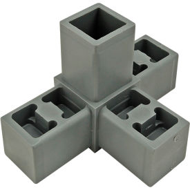 Quick Frame Series 4 Way Corner Connector, Gray view 2
