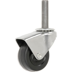 Algood Casters Limited S7224372SR Algood Hooded Type Series Chair Caster with Soft Rubber Wheel S7224372SR - Stem Type B image.