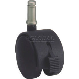 Algood Casters Limited 03T4-050-437SX7/8-B Algood Dual Disc Series Chair Caster with Nylon Locking Wheel 03T4-050-437SX7/8-B - Stem Type E image.