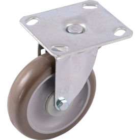 Medium Duty Swivel Plate Caster 5" Polyurethane Wheel 250 lb. Capacity view 2