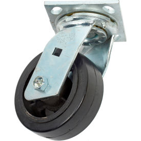 Casters, Wheels & Industrial Handling 1418-5 Faultless Swivel Plate Caster 1418-5 5" Mold-On Rubber Wheel image.