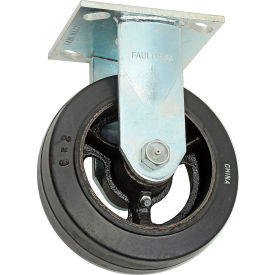 Casters, Wheels & Industrial Handling 3418-6 Faultless Rigid Plate Caster 3418-6 6" Mold-On Rubber Wheel image.