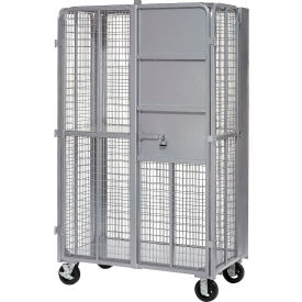 Global Industrial™ Fold-Up Security Truck 27""W x 44-1/3""L x 76""H 2000 Lb Capacity Gray