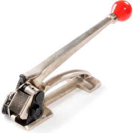 Pac Strapping Prod Inc ST75FHD Pac Strapping Heavy Duty Tensioner for 0.035" Thick & 1/2-3/4" Strap Width, Silver/Red image.