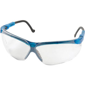 North Safety S3240****** Genesis Spectacle Blue Frame Clear Lens, Hard Coat, S3240 image.