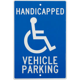 National Marker Company TM10H Aluminum Sign - Handicapped Vehicle Parking - .063" Thick, TM10H image.