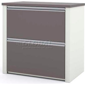 Bestar® Lateral File With Top (Unassembled) - 30"" - Slate & Sandstone - Connexion Series