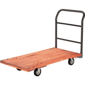 Global Industrial™ Hardwood Deck Platform Truck 54 x 27 1400 Lb. Capacity 5" Rubber Casters