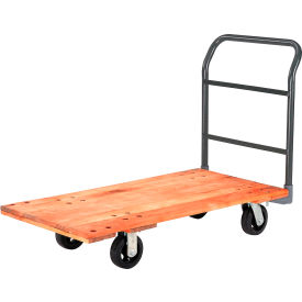 Global Industrial™ Hardwood Deck Platform Truck 54 x 27 2000 Lb. Capacity 6" Rubber Casters