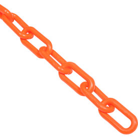 Global Industrial 954112SO Global Industrial™ Plastic Chain Barrier, 1-1/2"x50L, Safety Orange image.