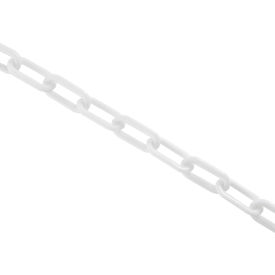 Global Industrial 954112WH Global Industrial™ Plastic Chain Barrier, 1-1/2"x50L, White image.