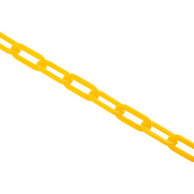 Global Industrial 954112YL Global Industrial™ Plastic Chain Barrier, 1-1/2"x50L, Yellow image.