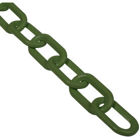 Global Industrial 954113EG Global Industrial™ Plastic Chain Barrier, 2"x50L, Evergreen image.