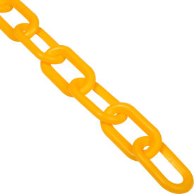 Global Industrial 954113GD Global Industrial™ Plastic Chain Barrier, 2"x50L, Gold image.