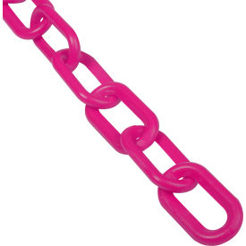 Global Industrial 954113SP Global Industrial™ Plastic Chain Barrier, 2"x50L, Safety Pink image.