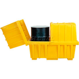 Justrite Safety Group 1626 Eagle 1626 Spill 2 Drum Low-Profile Spill Containment Workstation - with Lid image.