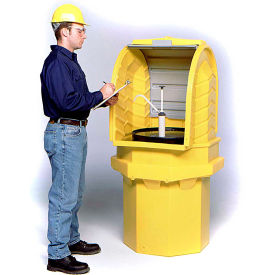 UltraTech International, Inc. 9641 Ultra-Hard Top P1 Spill Pallet® 1 Drum Locking Containment Unit 9641 - with Drain image.