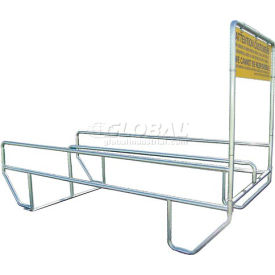 Versacart Systems, Inc. 1050 (560-020) VersaCart® Double Outdoor Shopping Cart Corral with Divider 12L x 60"W image.