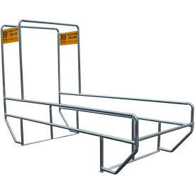 Versacart Systems, Inc. 1050-B (560-021) VersaCart Double Outdoor Shopping Cart Corral with Divider & Double Arch 12L x 60"W image.