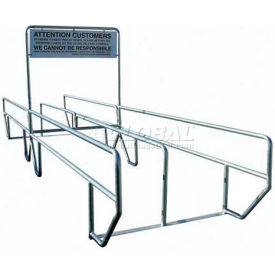 VersaCart Dual Access Double Outdoor Shopping Cart Corral with Divider 24L x 60"W 
