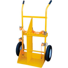 Vestil Manufacturing CYL-E Welding Cylinder Cart With Pneumatic Wheels, 34-1/4" x 23" x 57-11/16" image.