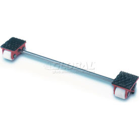 GKS Lifting and Moving Solutions 3-10204 GKS Perfekt® 3-10204 Machinery Roller Dolly Rigid Plates, Adj. Width Connector Bar 4400 Lb. image.