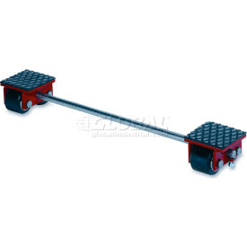 GKS Lifting and Moving Solutions 3-10206 GKS Perfekt® 3-10206 Machinery Roller Dolly Rigid Plates, Adj. Width Connector Bar 6600 Lb. image.
