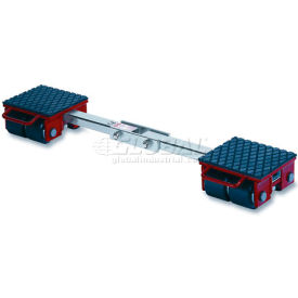 GKS Lifting and Moving Solutions 3-10208 GKS Perfekt® 3-10208 Machinery Roller Dolly Rigid Plates, Adj. Width Connector Bar 13,200 Lb. image.