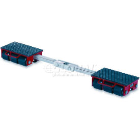 GKS Lifting and Moving Solutions 3-11070 GKS Perfekt® 3-11070 Machinery Roller Dolly Rigid Plates, Adj. Width Connector Bar 19,800 Lb. image.