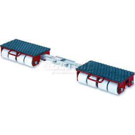 GKS Lifting and Moving Solutions 3-10215 GKS Perfekt® 3-10215 Machinery Roller Dolly Rigid Plates, Adj. Width Connector Bar 39,600 Lb. image.