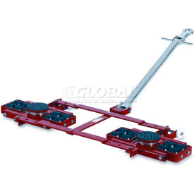 GKS Lifting and Moving Solutions 5-10230 GKS Perfekt® 5-10230 Tandem Roller Dolly Swivel Plates, Adjustable Width Frame 26,400 Lb. Cap. image.