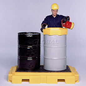 UltraTech International, Inc. 9611 UltraTech Ultra-Spill Pallet Plus® Containment Pallet 9611 P2 2-Drum with Drain image.