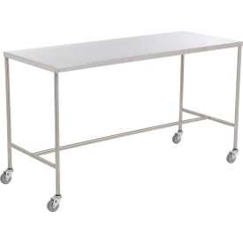 Aero Manufacturing Co. HX-1620 Aero Manufacturing Stainless Steel Mobile Instrument Table, 20 x 16", H-Brace image.