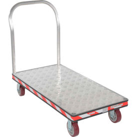 Aluminum Treadplate Deck Platform Truck ATP-C-2448 1 Handle 3600 Lb. Cap. view 2