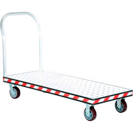Vestil Aluminum Treadplate Deck Platform Truck ATP-C-2460 1 Handle 3600 Lb. Cap. 