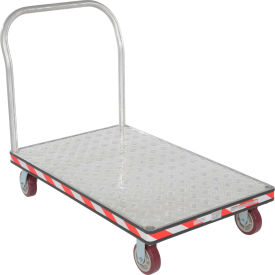 Aluminum Treadplate Deck Platform Truck ATP-C-3048 1 Handle 3600 Lb. Cap. view 2
