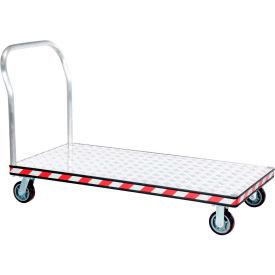 Vestil Aluminum Treadplate Deck Platform Truck ATP-C-3060 1 Handle 3600 Lb. Cap. 