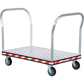 Vestil Aluminum Treadplate Deck Platform Truck ATP-C-3060-2HDL 2 Handles 3600 Lb. Cap. 