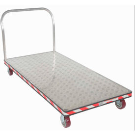 Vestil Aluminum Treadplate Deck Platform Truck ATP-C-3672 1 Handle 3600 Lb. Cap. 