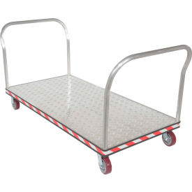 Vestil Aluminum Treadplate Deck Platform Truck ATP-C-3672-2HDL 2 Handles 3600 Lb. Cap. 
