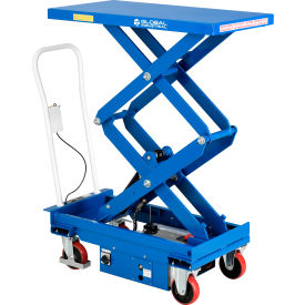 Global Industrial 988854 Global Industrial™ Battery Powered Mobile Scissor Lift Table, 40"L x 20-1/2"W, 1100 Lb. Cap. image.
