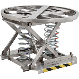 Global Industrial 988940 Global Industrial™ Stainless Steel Spring-Actuated Pallet Carousel And Skid Positioner image.